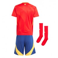 Camiseta España Primera Equipación Replica Eurocopa 2024 para niños mangas cortas (+ Pantalones cortos)